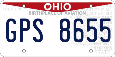 OH license plate GPS8655