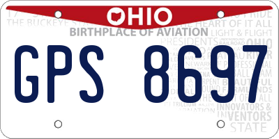 OH license plate GPS8697