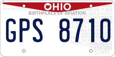 OH license plate GPS8710