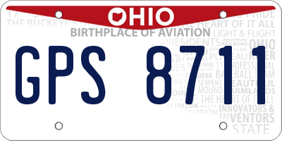 OH license plate GPS8711
