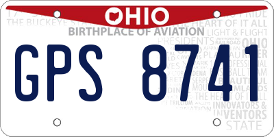 OH license plate GPS8741