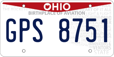 OH license plate GPS8751