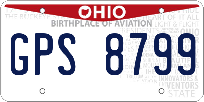 OH license plate GPS8799