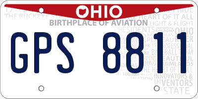 OH license plate GPS8811