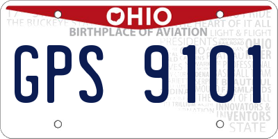 OH license plate GPS9101