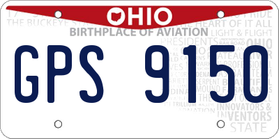 OH license plate GPS9150