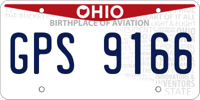 OH license plate GPS9166