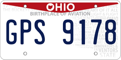 OH license plate GPS9178