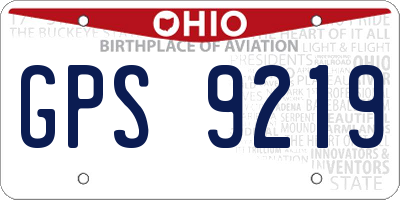 OH license plate GPS9219