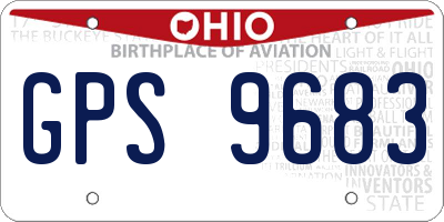 OH license plate GPS9683