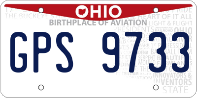 OH license plate GPS9733