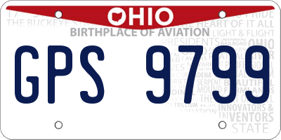OH license plate GPS9799