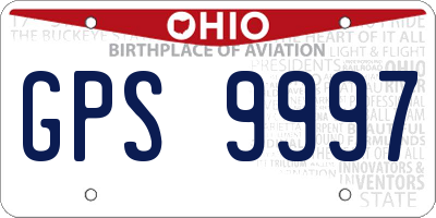 OH license plate GPS9997