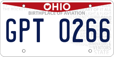 OH license plate GPT0266