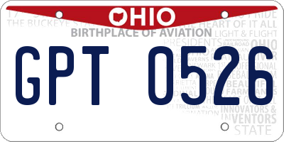 OH license plate GPT0526