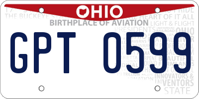 OH license plate GPT0599
