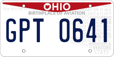 OH license plate GPT0641