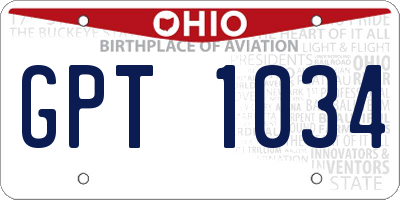 OH license plate GPT1034