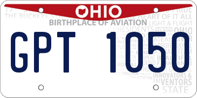 OH license plate GPT1050