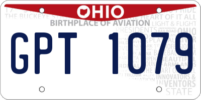 OH license plate GPT1079
