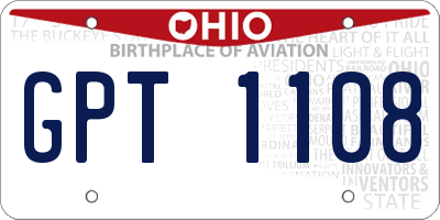 OH license plate GPT1108