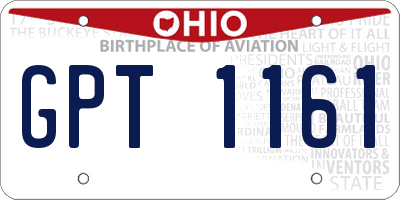 OH license plate GPT1161