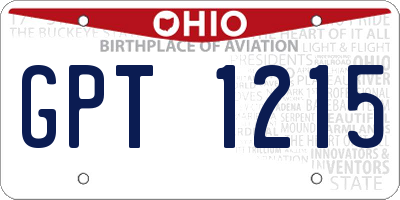 OH license plate GPT1215