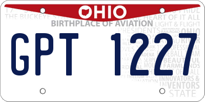 OH license plate GPT1227