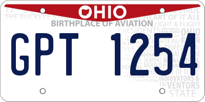 OH license plate GPT1254