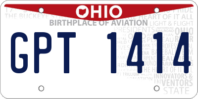 OH license plate GPT1414