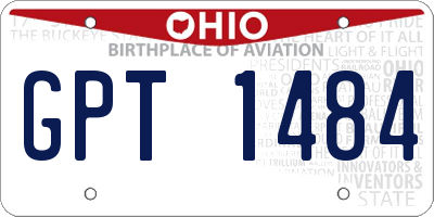 OH license plate GPT1484
