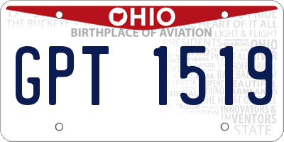 OH license plate GPT1519