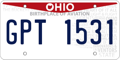 OH license plate GPT1531