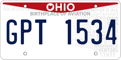 OH license plate GPT1534