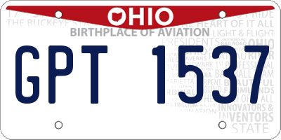 OH license plate GPT1537