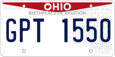 OH license plate GPT1550