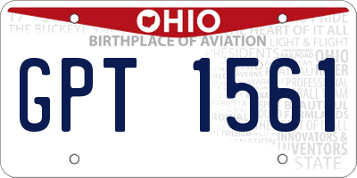 OH license plate GPT1561