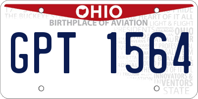 OH license plate GPT1564