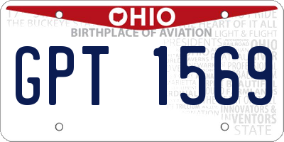 OH license plate GPT1569