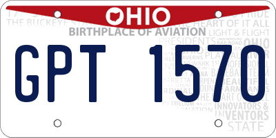 OH license plate GPT1570