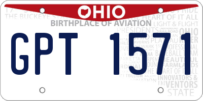 OH license plate GPT1571