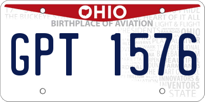 OH license plate GPT1576