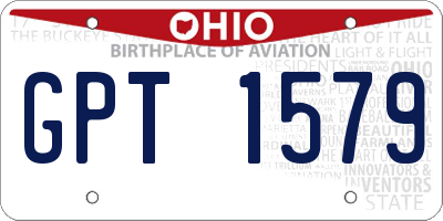 OH license plate GPT1579