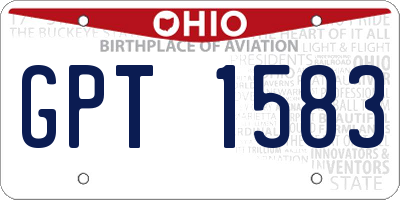OH license plate GPT1583
