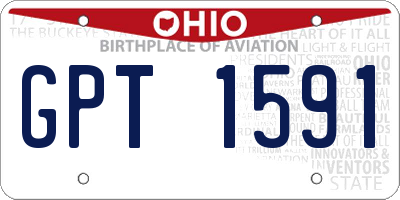 OH license plate GPT1591