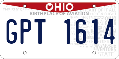 OH license plate GPT1614
