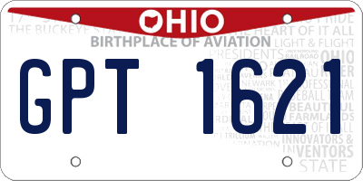 OH license plate GPT1621