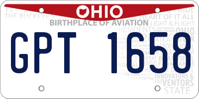 OH license plate GPT1658