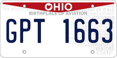 OH license plate GPT1663
