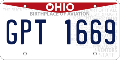 OH license plate GPT1669